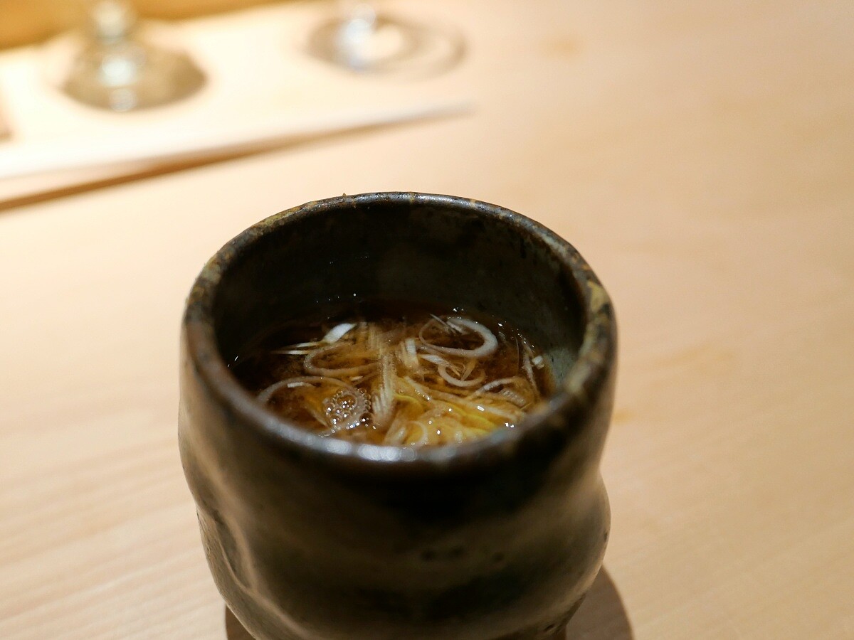 加入茗荷的味噌湯。