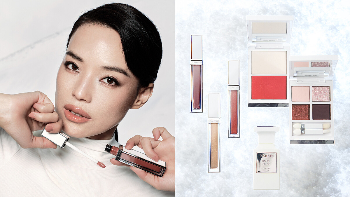 與巨星女神舒淇一起愛上TOM FORD 全新限量「太陽親吻聖誔彩妝」與「冬日光芒私人調香系列 極致香精」魅力、為您打造雪地精靈妝容，與我們一同體驗冬日奢華雪境渡假的迷人魅力！