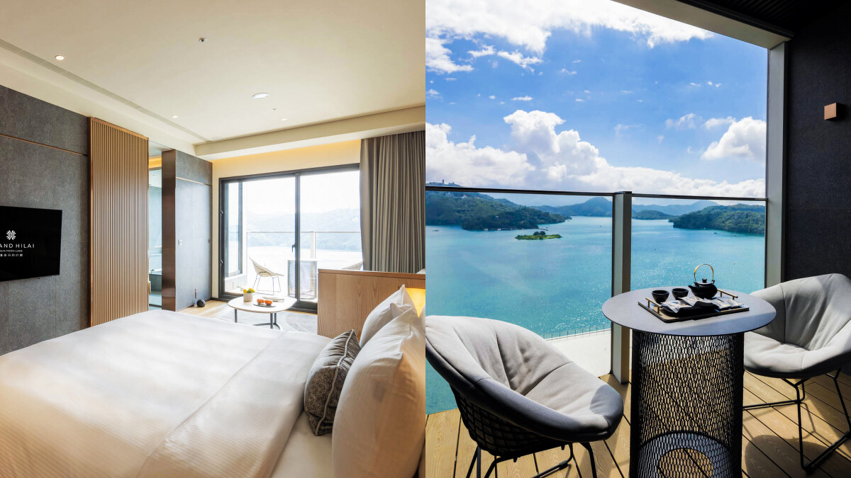 漢來日月行館客房風格、有獨立面湖景陽台