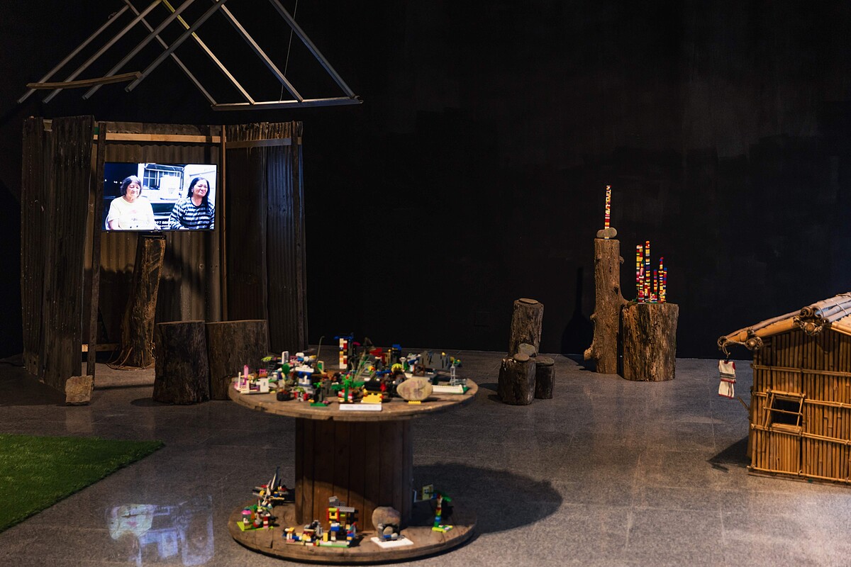 陳政道〈Dgiyag Skadang 砂卡礑的山〉，2024，裝置，尺寸依場地而定，圖檔由哇大創意提供。