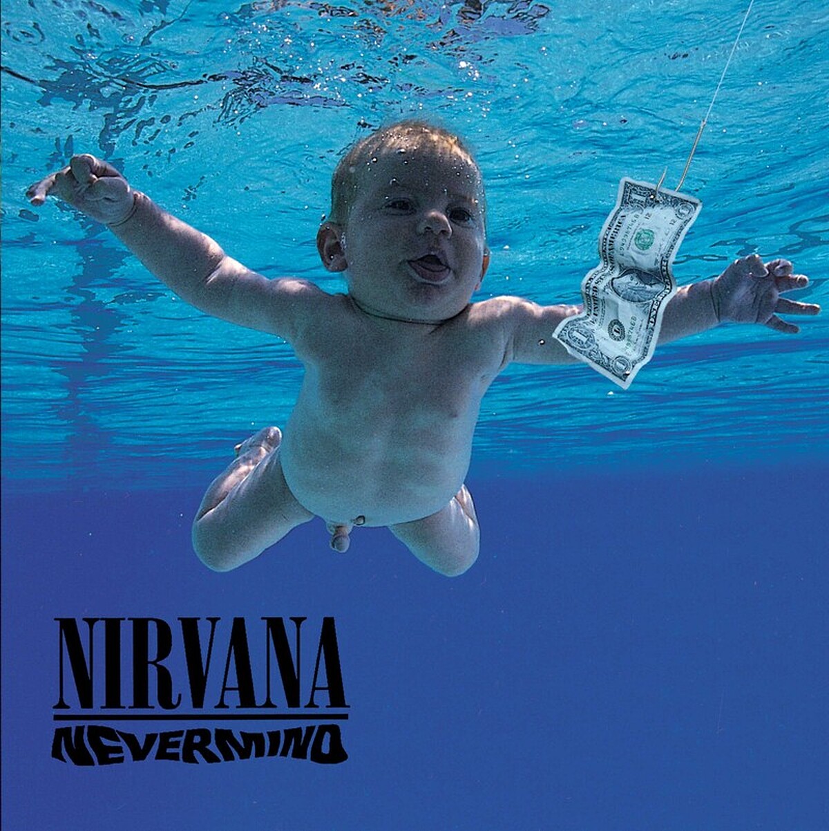 Nirvana的《Nevermind》專輯封面成為90年代文化象徵。