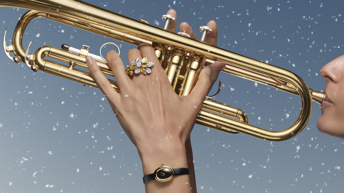 Baignoire 18K金腕錶小型款。