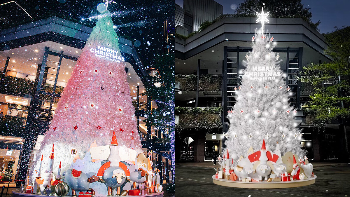 全台最美聖誕樹！20米耶誕樹降臨信義區，夢幻漸層色調、1300場飄雪秀美翻