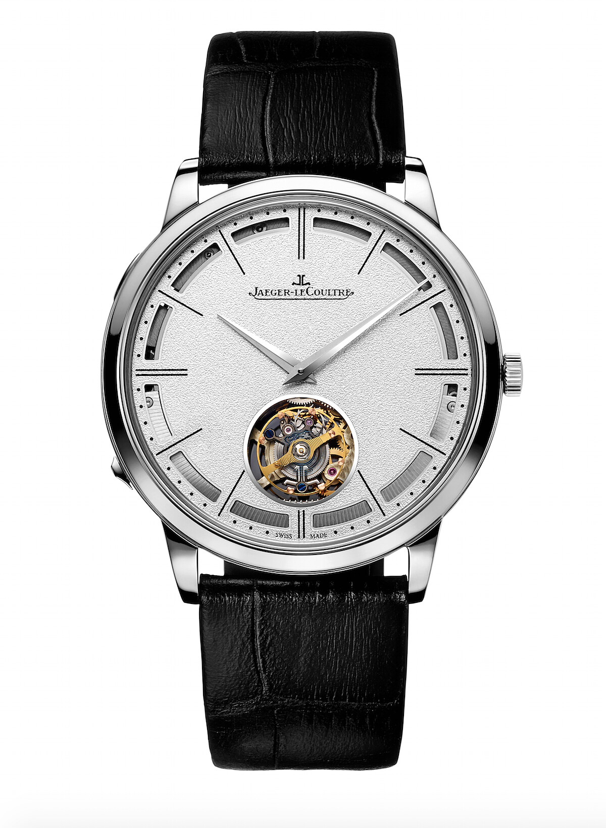 三問飛行陀飛輪超薄大師系列腕錶，Jaeger-LeCoultre。