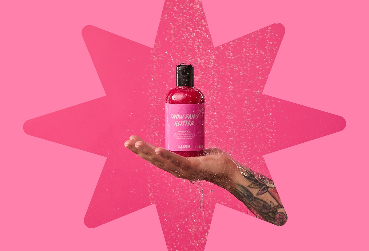 LUSH雪天使閃耀星辰沐浴露110g，NT450、280g，NT900、560g，NT1,300