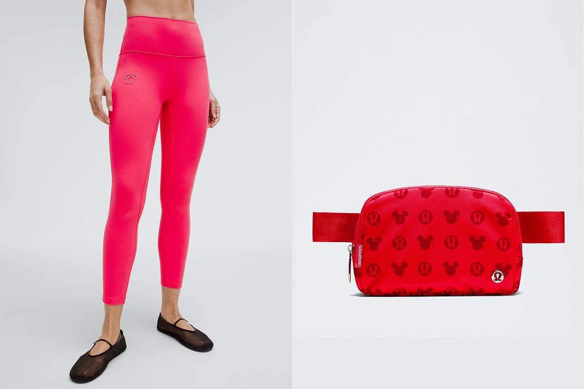 Disney x lululemon Align™ 高腰緊身褲 25” NT.3,680、Disney x lululemon Everywhere 腰包 NT.1,680