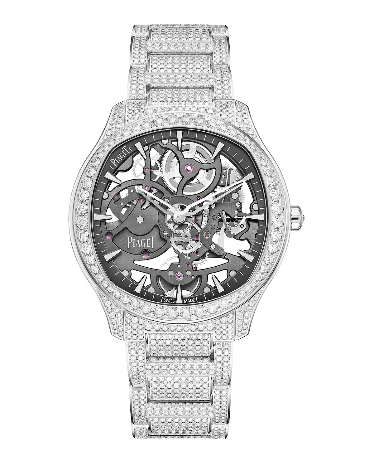 PIAGET Polo系列18K白金鑽石超薄自動上鍊腕錶,建議售價約NT$8,000,000