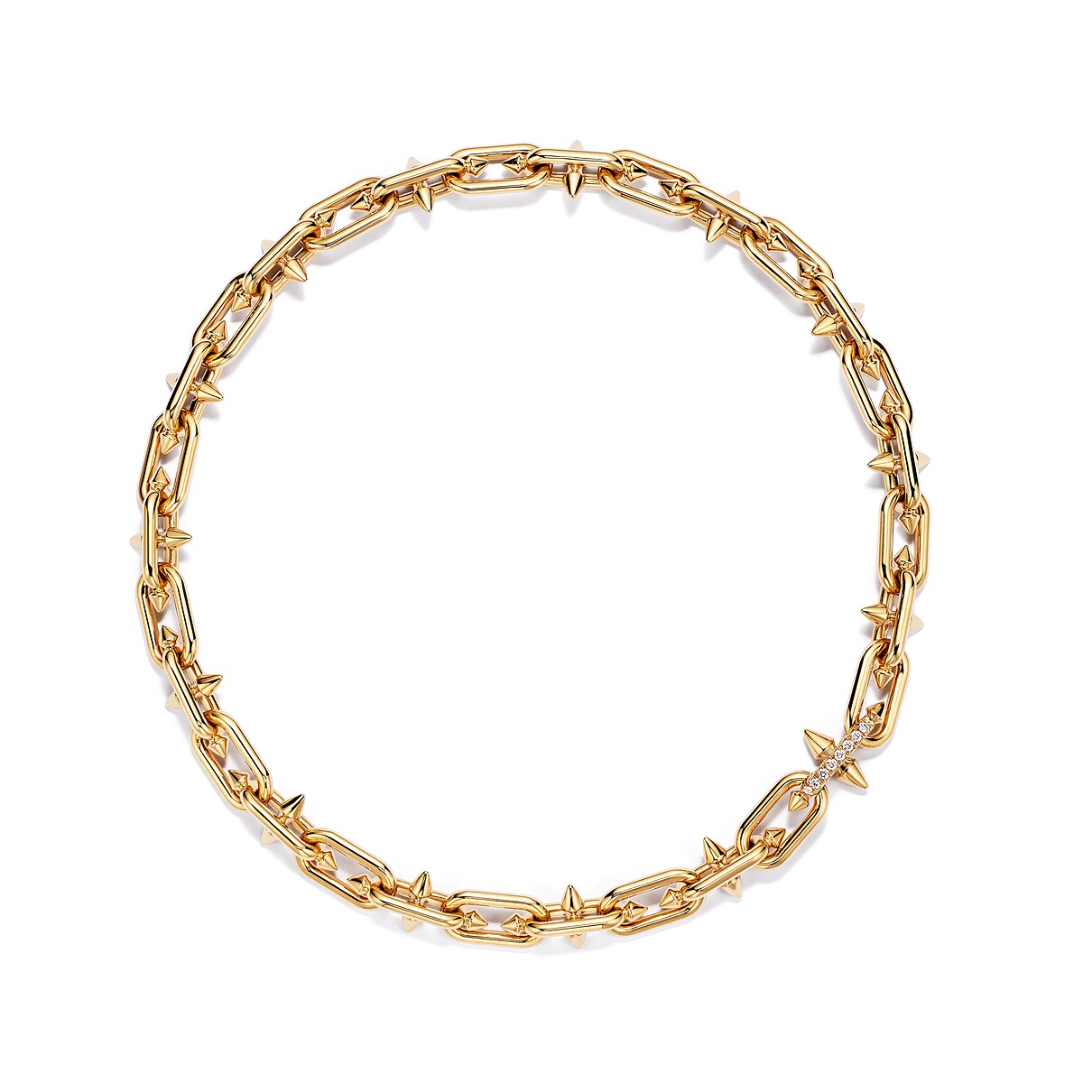 Tiffany Titan by Pharrell Williams 系列_黃 K 金鑲鑽項鍊 約 NT$ 1,290,000