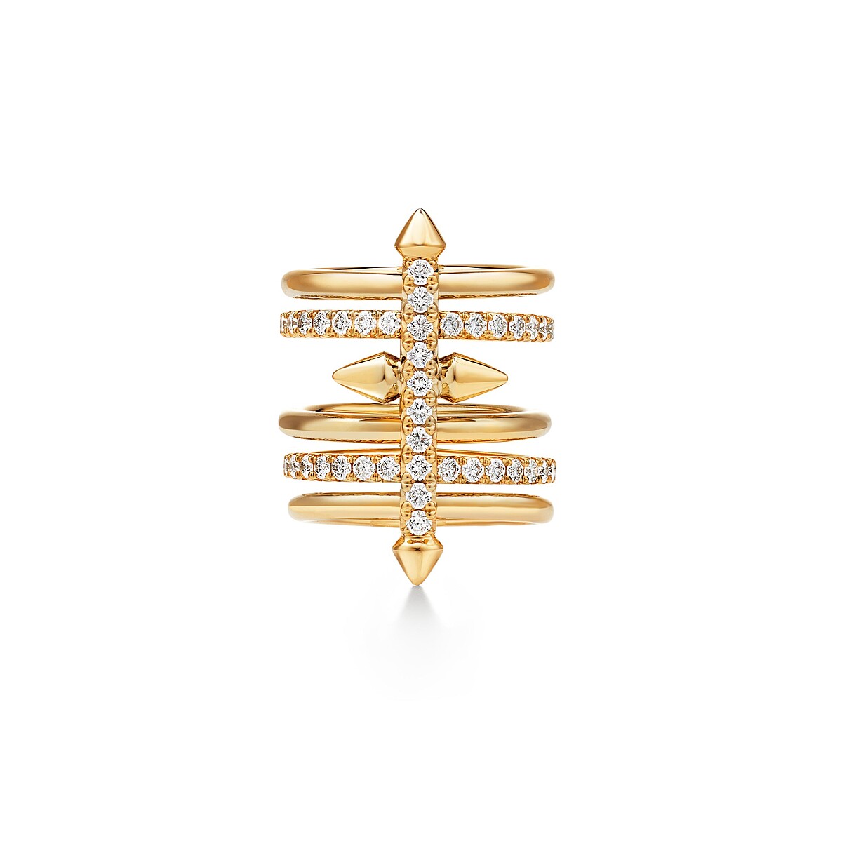 Tiffany Titan by Pharrell Williams 系列_黃 K 金鑽石五環戒指 約 NT$ 545,000