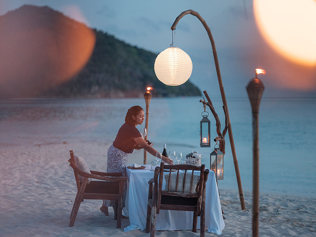 預訂「The Boat House」可享受海灘上用餐的獨特體驗。