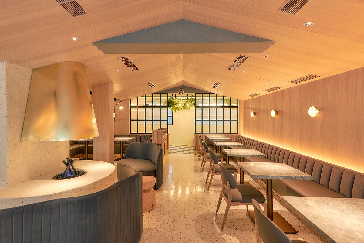 處時髦與舒適兼具的用餐空間。