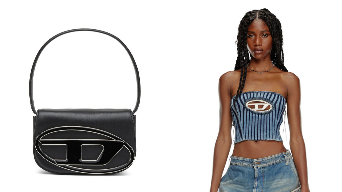 Diesel 1DR 黑色肩背包NT$22,500，Diesel針織平口背心NT$14,000。