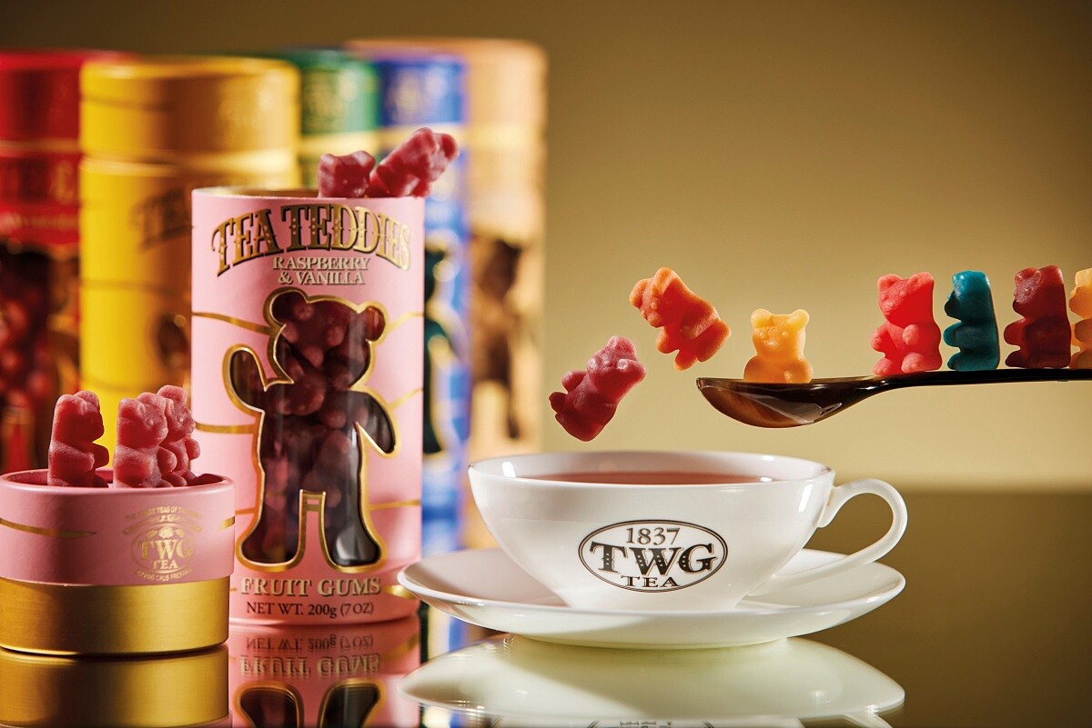創新商品「茶香泰迪」結合頂級茶葉與鮮甜水果軟糖。