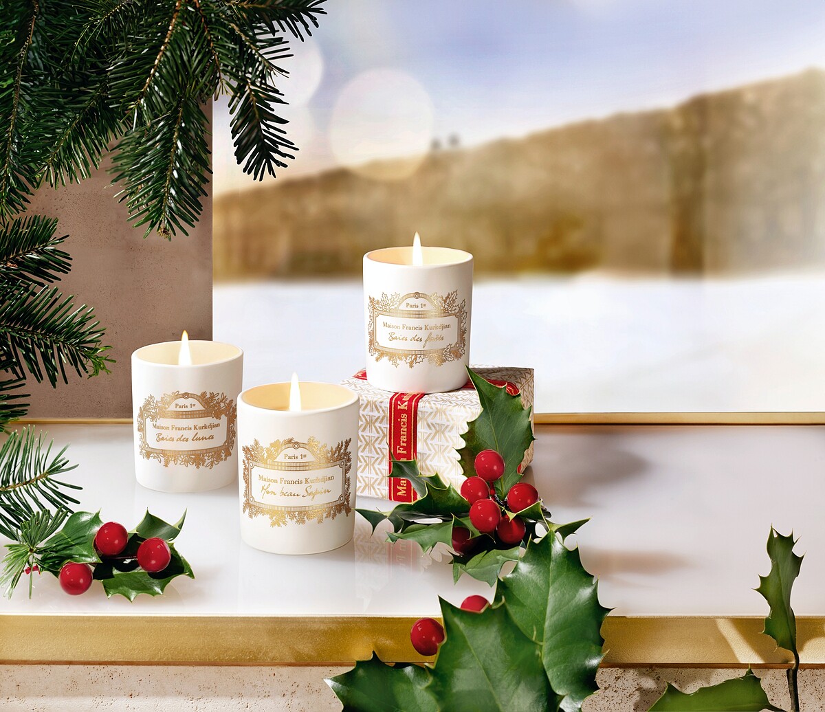 Maison Francis Kurkdjian 2024聖誕限量版香氛蠟燭形象圖。