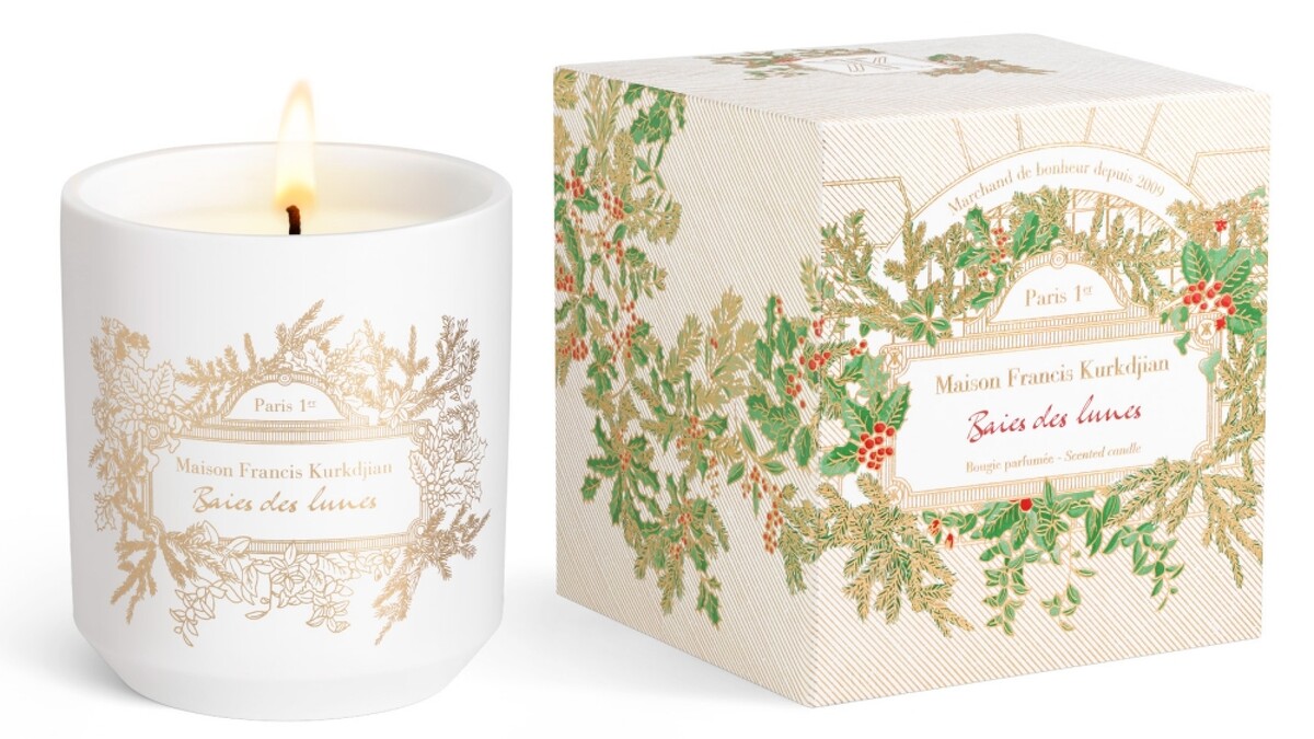 Maison Francis Kurkdjian 2024聖誕限量版Baies des lunes幸運守候香氛蠟燭280g，NT3,600