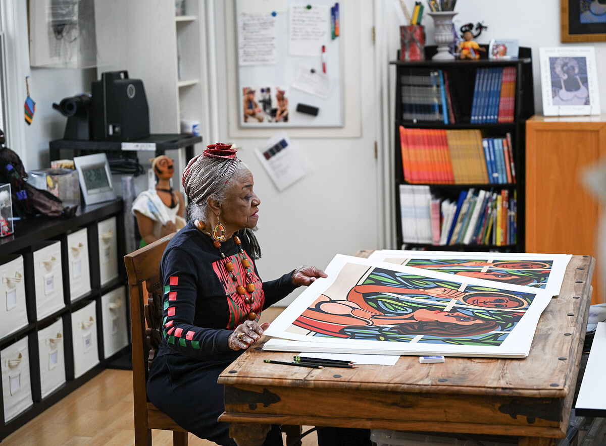 FAITH RINGGOLD &copy; 2024 Faith Ringgold, Courtesy of Brad Matthews。