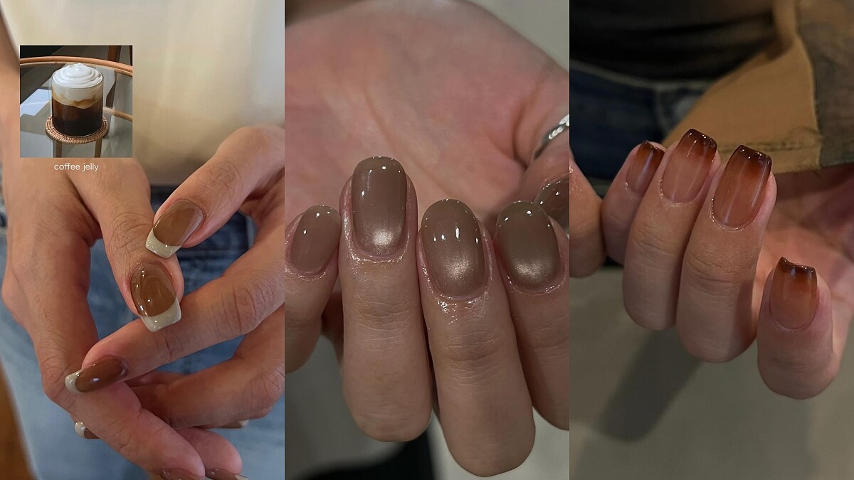 Pantone 2025年度代表色「摩卡慕斯」美甲15款範本！漸層、貓眼到暈染都美呆了