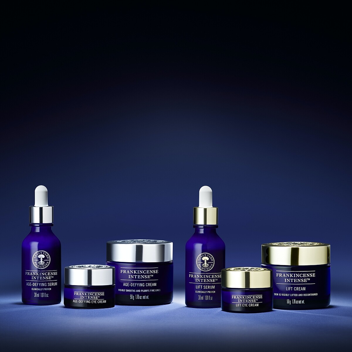 全新升級的NYR尼爾氏乳香臉部保養系列，包含乳香緊緻系列、乳香黃金拉提系列(圖片提供1010 HOPE)。