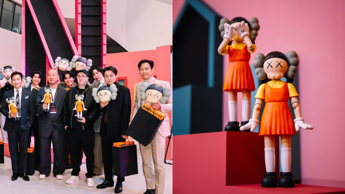 藝術家Kaws與演員群發布《魷魚遊戲2》第二季聯名「英熙公仔」