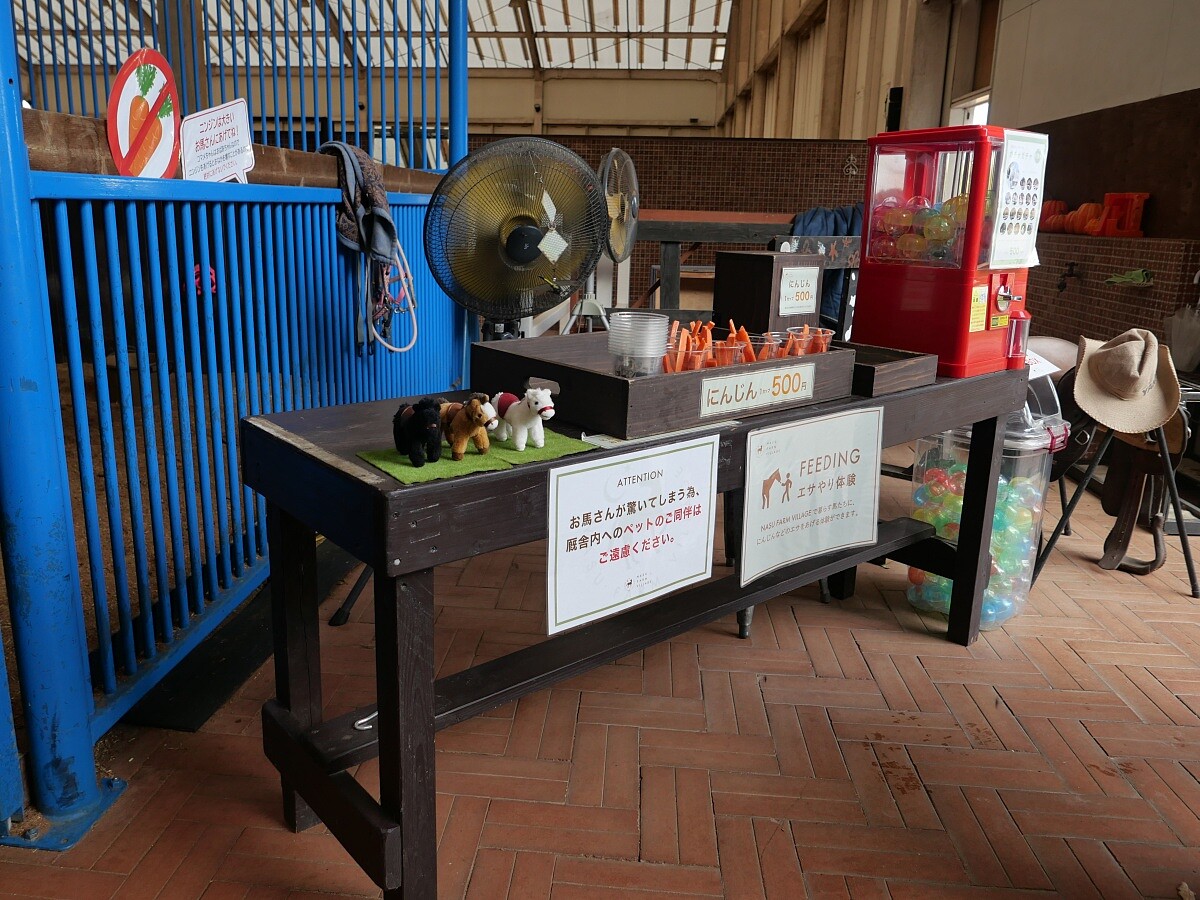 購買售價500日元的胡蘿蔔餵食。