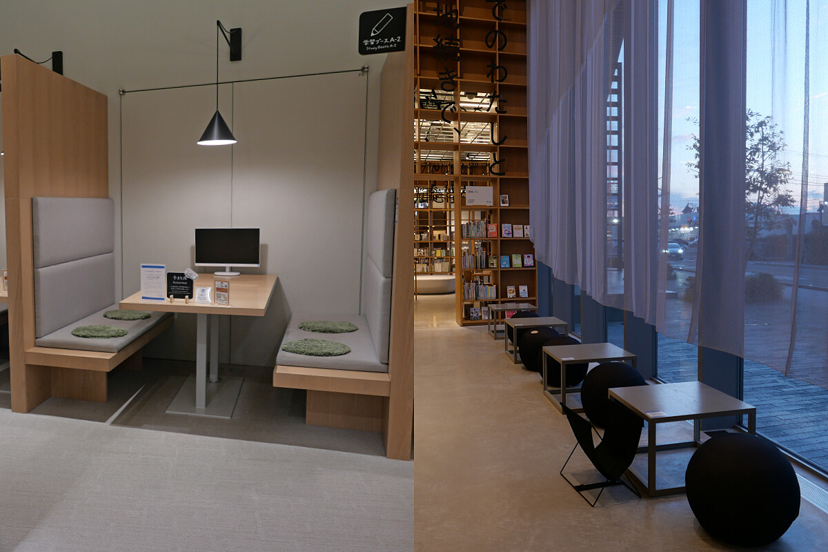 圖書館設置多個閱讀角落。