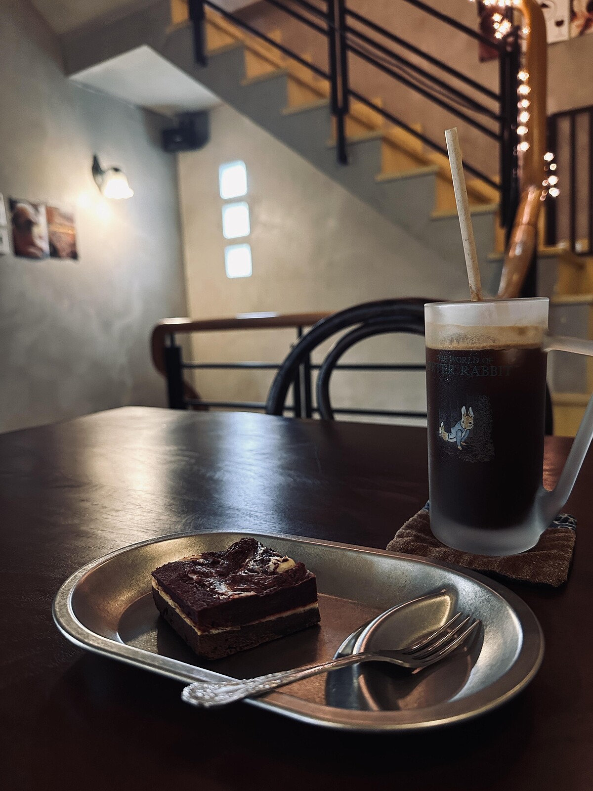 點份brownie搭配冰咖啡超享受！