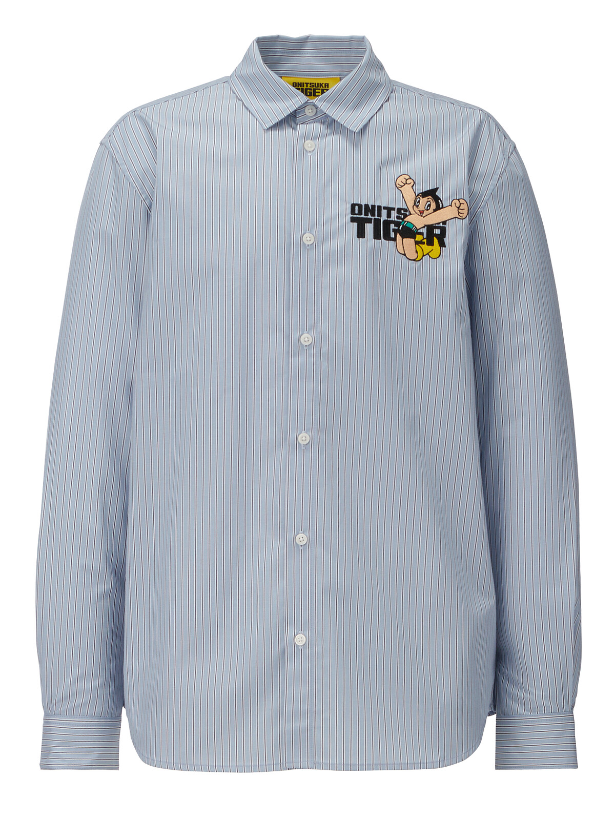 【鬼塚虎x原子小金剛聯名款】條紋刺繡襯衫，NT$4,980。