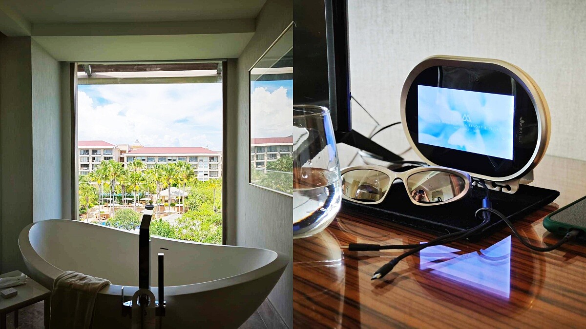 穆麗雅度假村客房，貼心附上多種接頭為3C產品充電