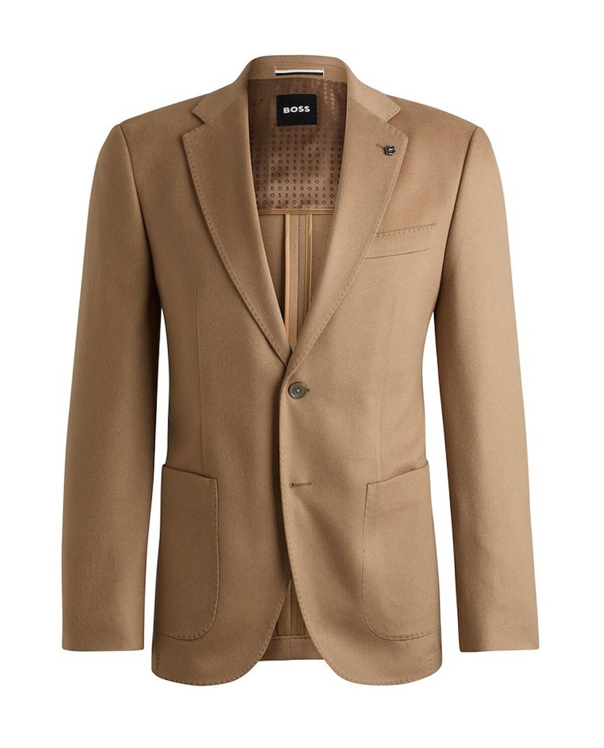 BOSS駝色喀什米爾羊毛西裝外套_NT$48,900