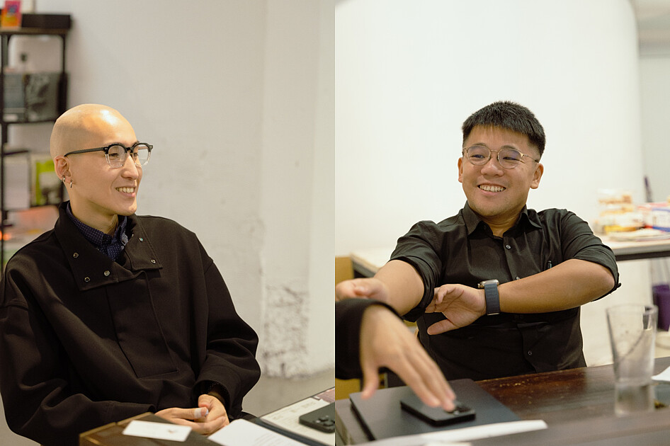 誠品書店邀請「法律白話文運動」劉珞亦(左)與楊貴智(右)現身與讀者交流新媒體創作者如何逆勢而行 攝影：蔡之凡。