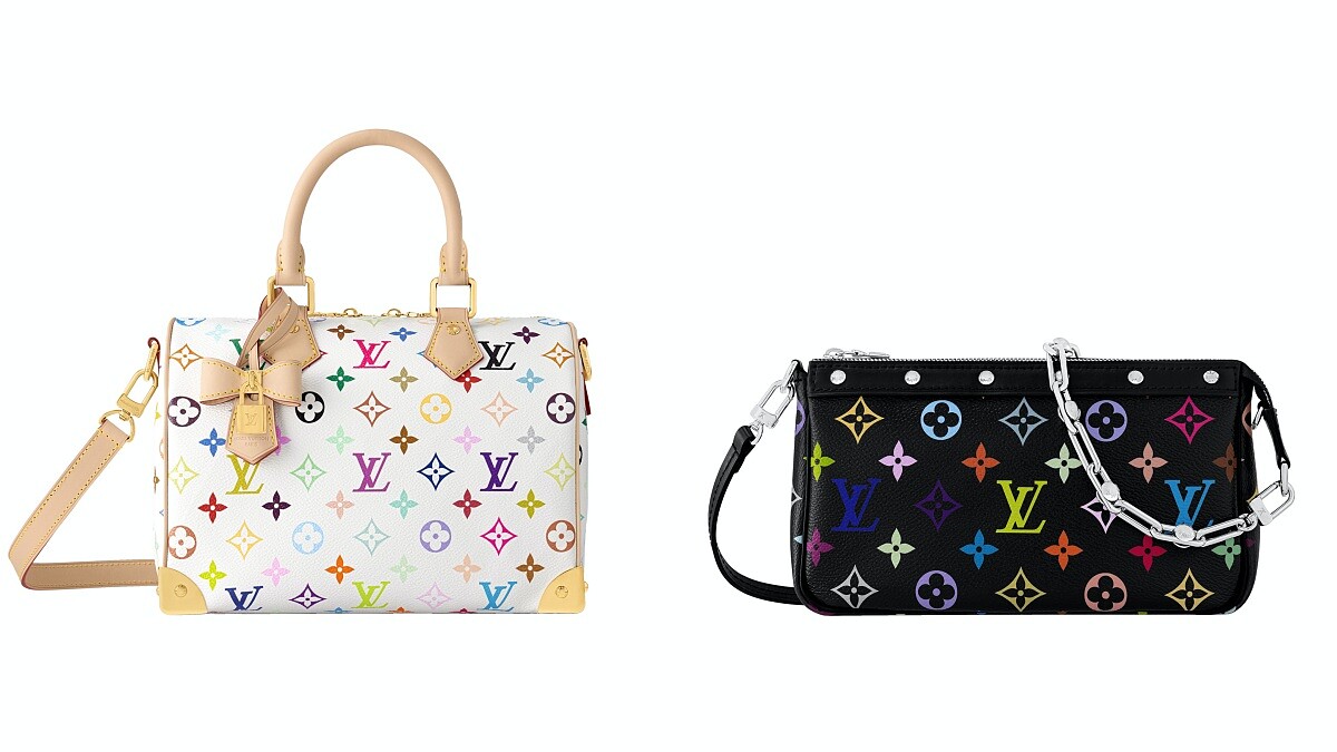 Louis Vuitton x Murakami Speedy Bandouli&egrave;re 25 手提包 NT102,000、Louis Vuitton x Murakami Pochette Accessoires NT73,000
