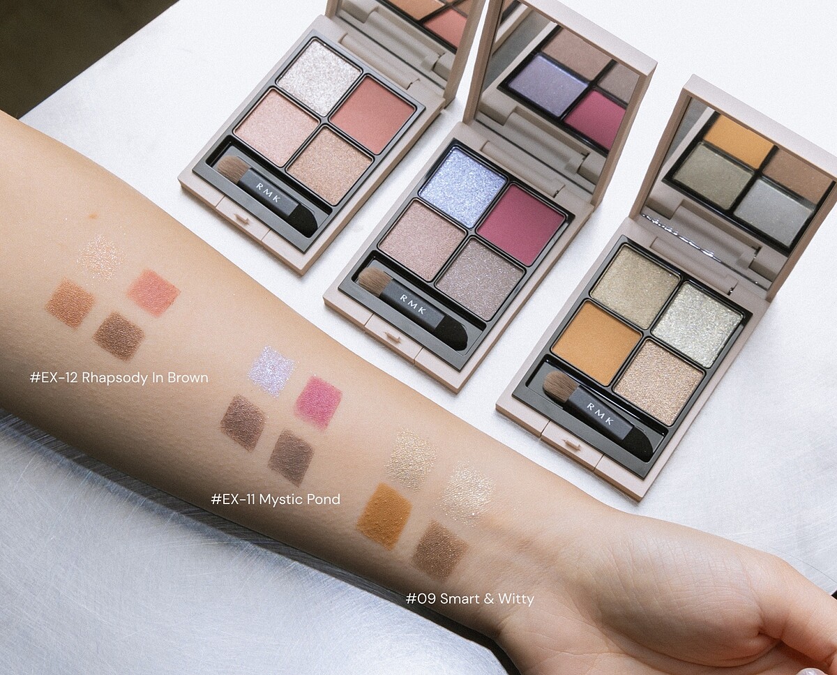 RMK立體調色眼盤手部試色。