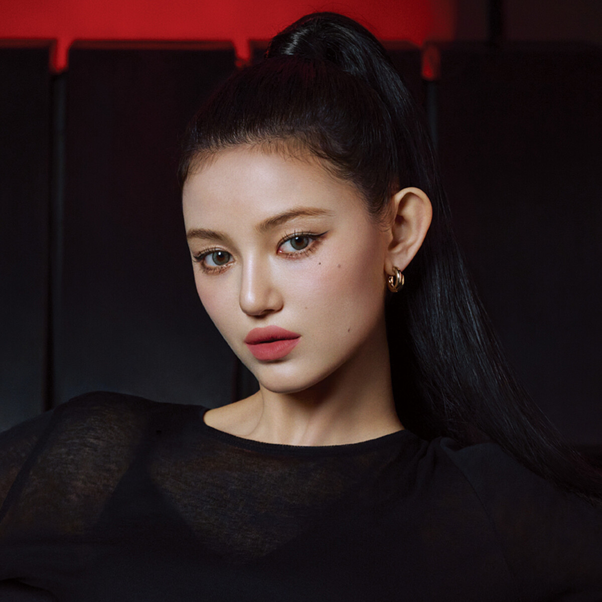 人間 YSL Danielle 絕美演繹YSL奢華印記鎖吻霧唇釉主打色#216。