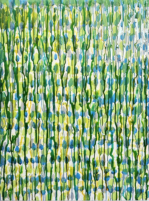 賴純純,《海葵4》,2023,壓克力顏料、環氧樹脂、畫布,145 × 110 cm。藝術家自藏。圖像由藝術家與北美館提供。