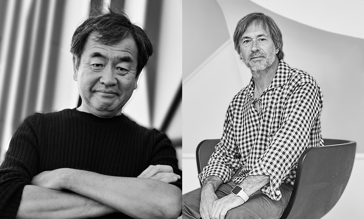 名建築師隈研吾與產品設計師馬克・紐森。
