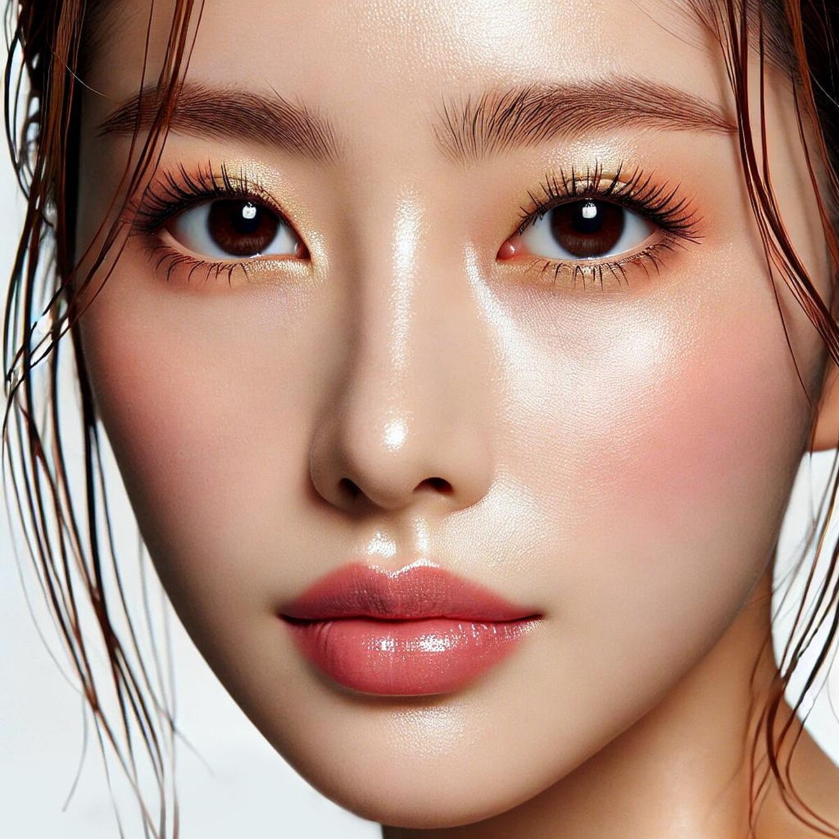 Paul & Joe巴黎時尚水光嫩唇露#06濃郁可可妝容示範。