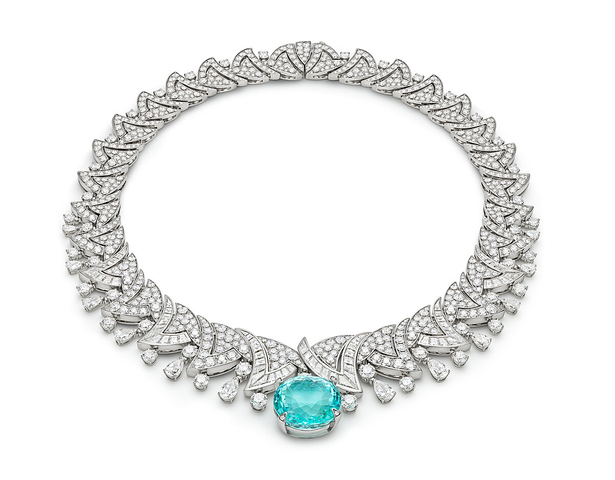 Bvlgari寶格麗帕拉伊巴碧璽與鑽石項鍊