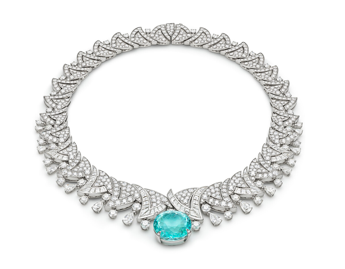 Bvlgari寶格麗帕拉伊巴碧璽與鑽石項鍊