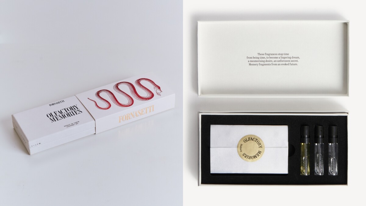 Fornasetti靈蛇春韻限量香水探索禮盒(IMMAGINAZIONE夢遊神域香水+FRUTTO PROIBITO禁忌之慾香水+GIARDINO SEGRETO翡翠森境)1.5ml*3，NT1,980