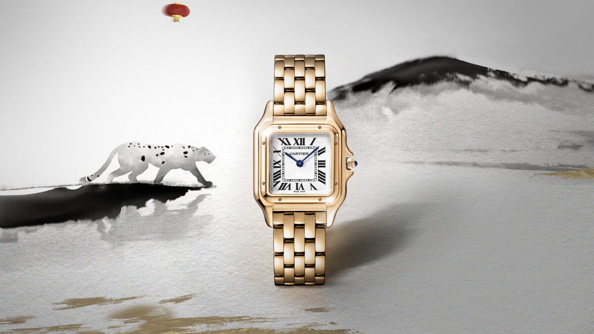 Panth&egrave;re de Cartier美洲豹腕錶。