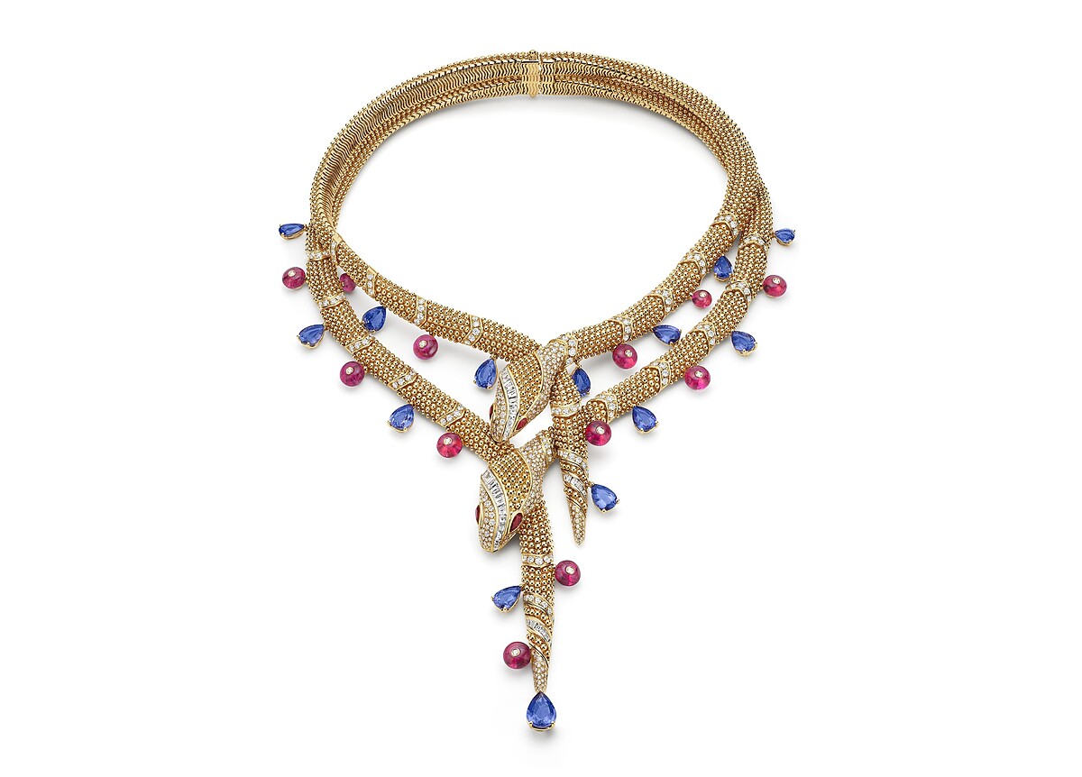 BVLGARI SERPENTI系列 頂級彩寶與鑽石項鍊 