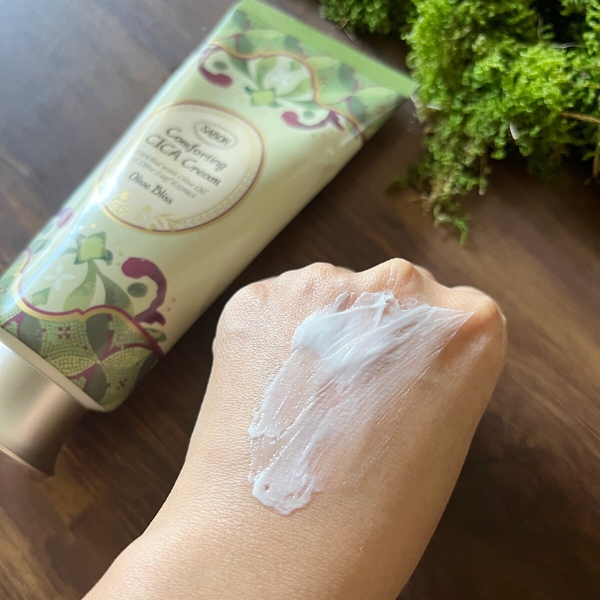 SABON盛宴橄欖積雪草修護霜質地。200ml，NT1,580