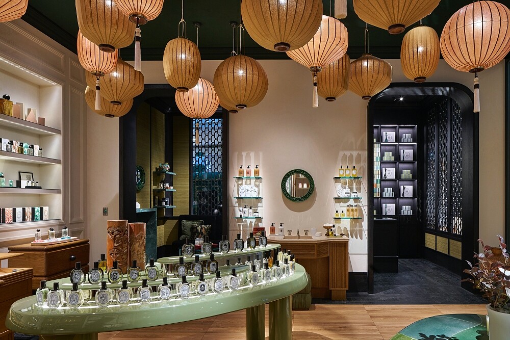 Diptyque 台北101形象旗艦店的店內。