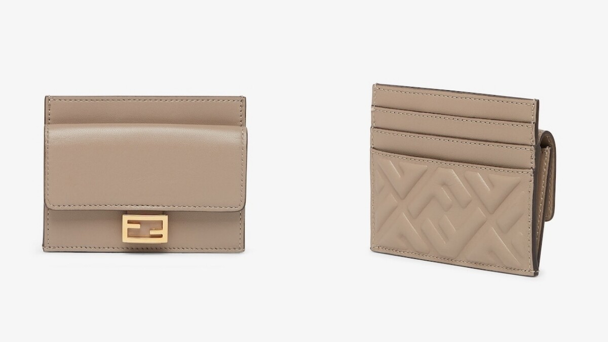 Baguette鴿灰色納帕皮革卡片套 NT14,200