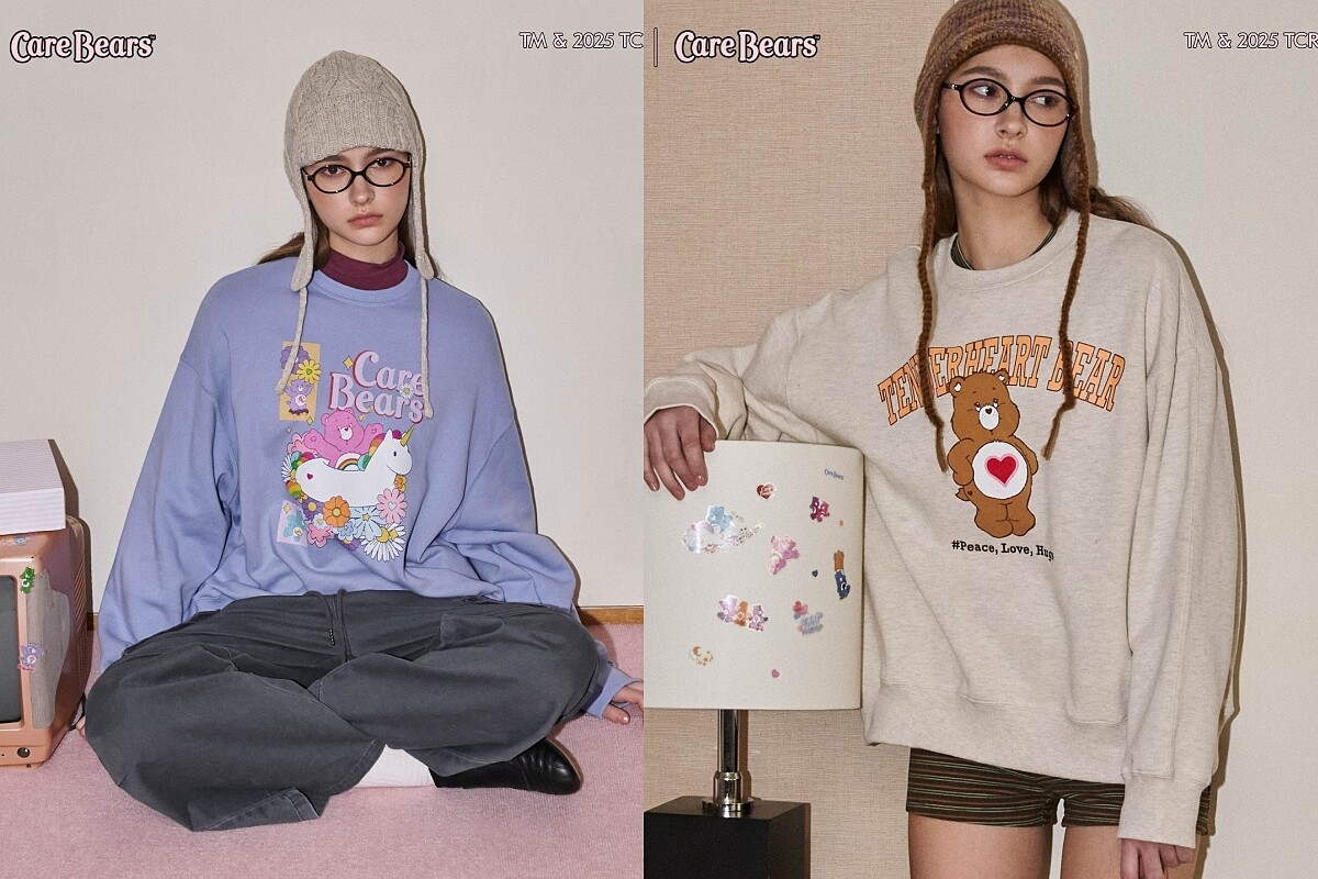 CARE BEARS洗舊感印花大學TEE NT.1090、CARE BEARS人物印花大學TEE NT.1090