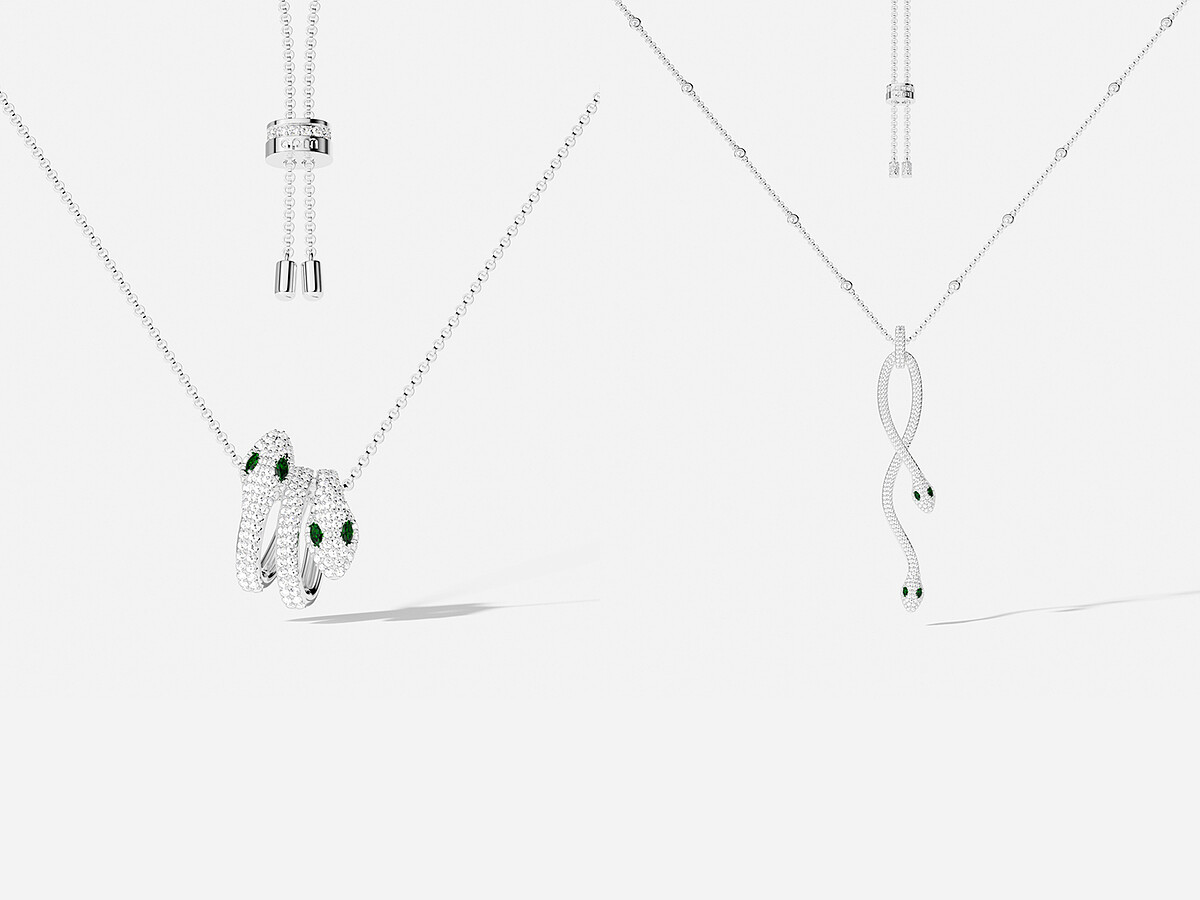 左 : Kaa可調節項圈 NT5,400,右 : Kaa可調節項圈 NT9,500