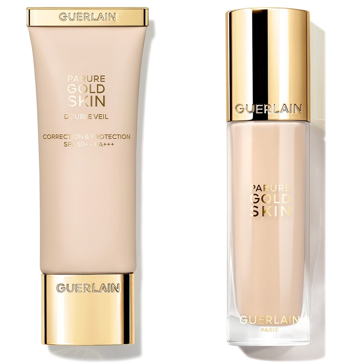 嬌蘭24K純金奢緞光妝前乳，NT3,300、24K純金光透精華粉底，NT3,700