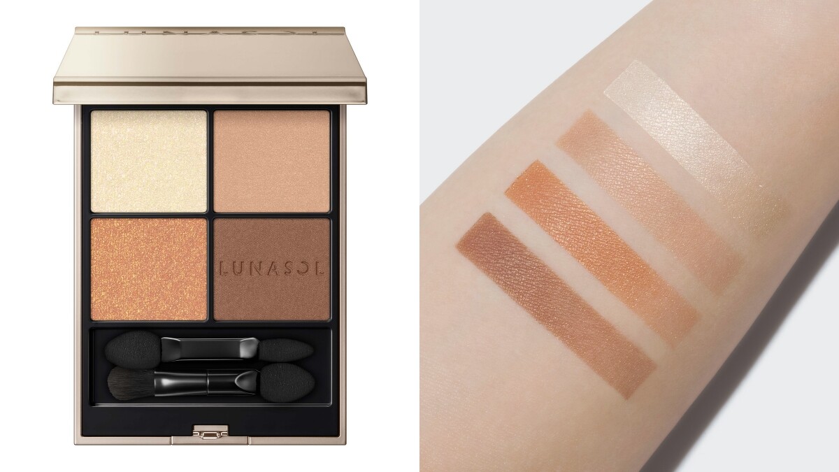LUNASOL晶巧霓光眼彩盒N(#05 Sunlit Reflet)手部試色。