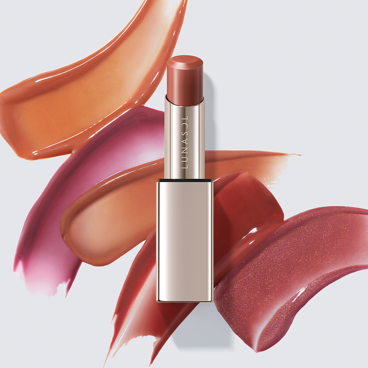 LUNASOL晶巧光透水唇膏(共5色)，NT1,450