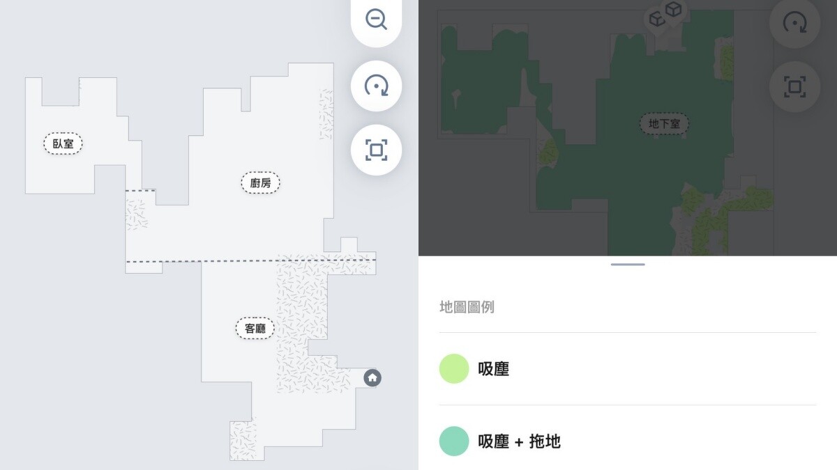 iRobot Roomba Combo 10 Max在APP中顯示繪製好的家中地圖